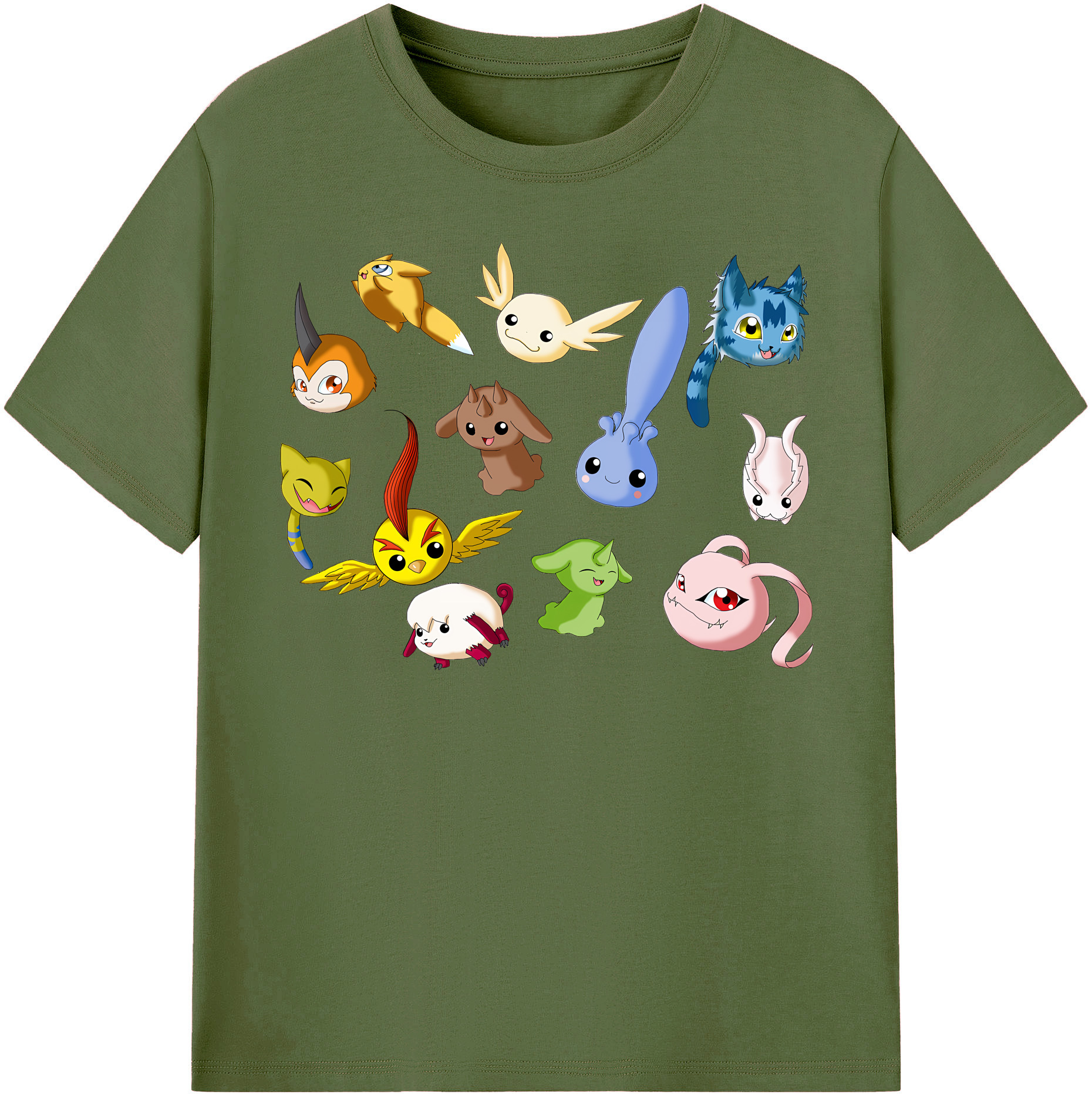 （画像用） Digimon デジタルモンスター/デジモン 綿100％半袖Tシャツ（フロントプリント）